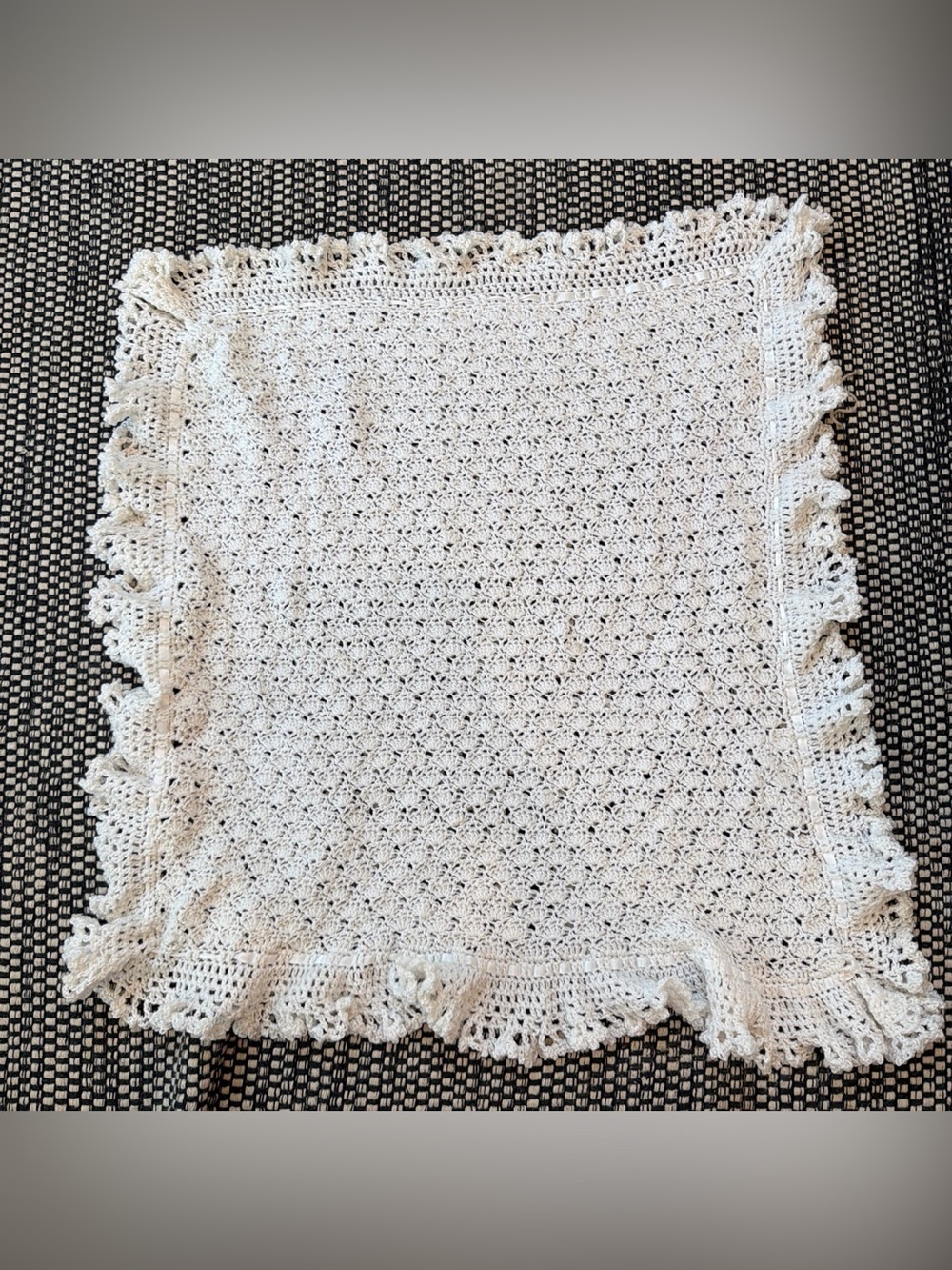 Darling hand crocheted baby blanket